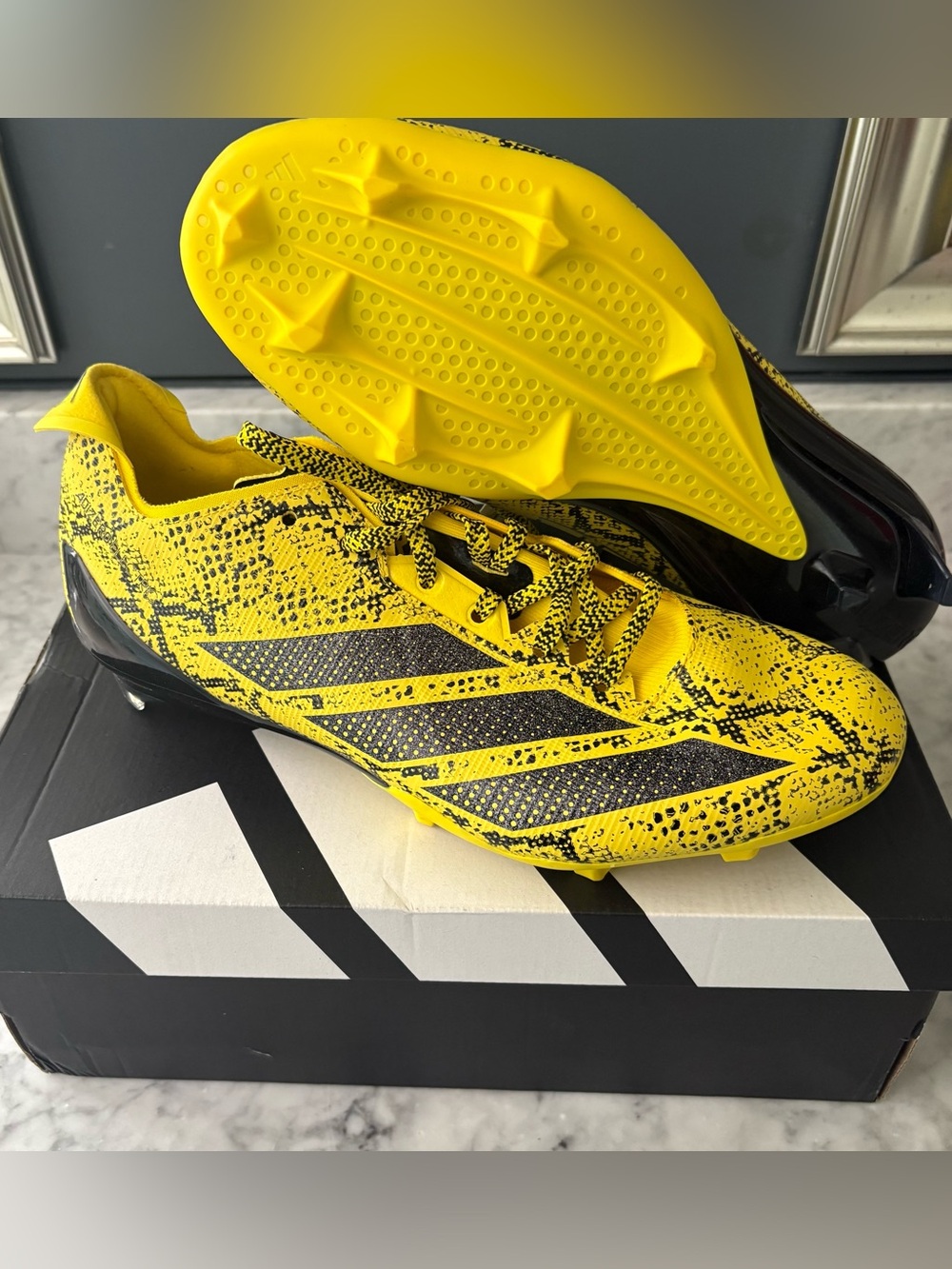 adidas adizero Electric 2 Exotic Speed Football Cleats Men Size 11 Yellow Black
